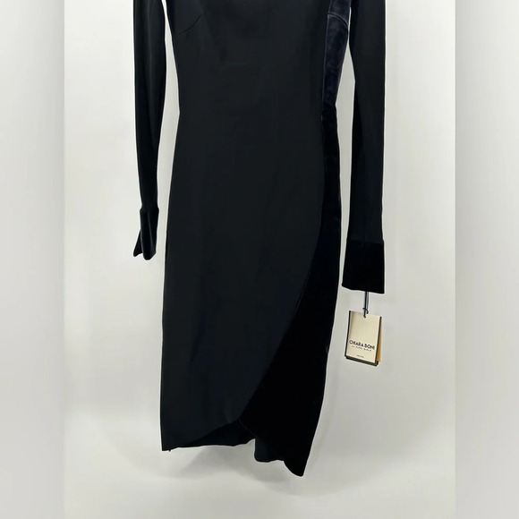 $795  Nwt LA PETITE ROBE DI CHIARA BONI MAYSA VELVET DRESS Black SZ 40/ US 4 - Picture 4 of 16